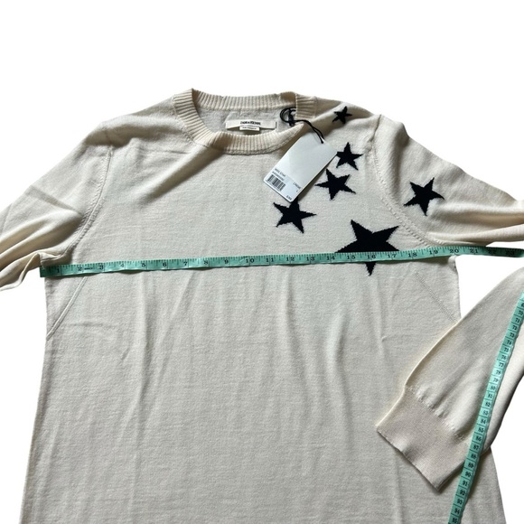 NWT Zadig and Voltaire white creme Miss Star merino wool sweater size large - Picture 7 of 7